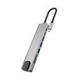 thumbnail image 4 of SGACAI Adaptador de concentrador de 100 m con suministro de energía tipo C, estación de acoplamiento liviana de ocho pulgadas, diseño doble para EE. UU., expansión de acoplamiento W8w8 USB, 4 of 6