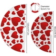thumbnail image 2 of SKYSONIC Valentine's Day Christmas Tree Skirt 48",Cute Love Heart Suede Xmas Tree Skir Suitable for Indoor Outdoor Holiday Party Office Store Cupboard Decoration, 2 of 6