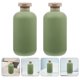 thumbnail image 4 of 4 botellas redondas con tapa abatible para champú, a prueba de fugas, rellenables para líquidos, portátiles, para artículos de tocador, para viajes y el hogar., 4 of 6