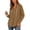 Coffee, variant on Ozmmyan Womens V Neck Lightweight Hooded Sweatshirt for Womens Long Sleeve Drawstring Pullover Tunic Top with Curved Hem Fall Winter Casual Hoodie