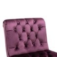 thumbnail image 6 of Accent Chairs, Velvet Upholstered Single Sofa Chair with Button Tufted Backrest and Solid Legs, Modern Ergonomical Lounge Chair with Thicken Cushion for Living Room Office Bedroom,Purple, 6 of 7