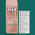 thumbnail image 4 of Pedicure & Manicure Tool Kit Portable Nail Clippers Set with Nail File Trimmer Eyebrow Trimmer Clip Dead Skin Removal Tool for Hand Foot Care, 4 of 5