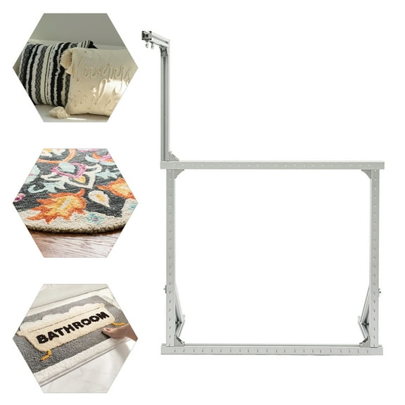 Dwellnix Adjustable Tufting Frame with Practical G-clamps, Aluminum Alloy Construction for Easy DIY Rug Making, Ideal for Beginners and Experienced Crafters