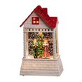 thumbnail image 4 of Escena navideña, casa iluminada, adorno de luz cálida, figura de niño y niña, casa iluminada portátil para oficina, fiesta festiva, decoración del mayimx Estatuilla de escritorio, 4 of 9