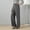 Dark Gray, variant on High Waisted Pants for Women Dressy Elastic Waisted Pull On Straight Leg Stretchy Flowy Bottoms Casual Workwear Office Trousers with Pockets