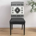 thumbnail image 4 of Dining Chair Covers Set of 8,Grey Black White Geometric Pattern Universal Stretch Kitchen Seat Covers Parsons Chair Protector Slipcover for Home Restaurant Party Decor,Vintage Seamless Ethnic Theme, 4 of 6