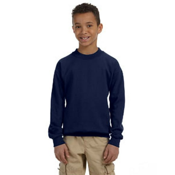 Youth Heavy Blend™ 13.3 oz./lin. yd., 50/50 Fleece Crew - NAVY - S