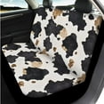 thumbnail image 3 of Uorisanigo Cow Print 14 Pcs Car Seat Covers Sets with Cars Headrest Cover and Steering Wheel Cover Center Console Cover Seat Belt Pads and Water Cup Coaster Decorative Universal Fit Car SUV, 3 of 6