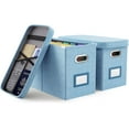 thumbnail image 1 of File Organizer Box File Box for Letter Size Files Storage Hanging File Folder Organizer with Mesh Pocket on Lid Portable Filing Box with Handle for Office/Home/School( ), 1 of 7