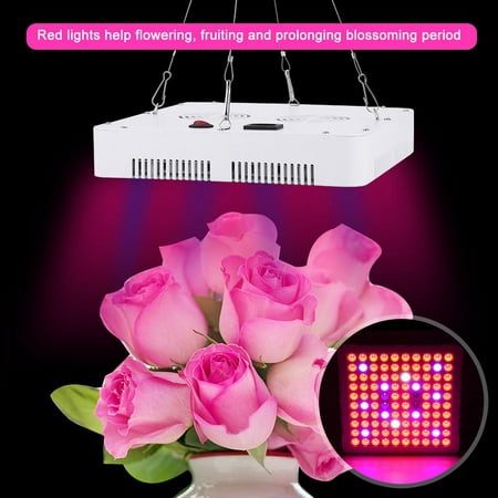 VBESTLIFE LED Grow Light,85-264V 100LED 300W Grow Light Full Spectrum Lamp for Hydroponics Indoor Plants Flowers US Plug,  LED Grow