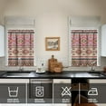 thumbnail image 4 of Kitchen Curtains 36 Inch Short - 3 Panel Set, Rod Pocket Window Curtain, Boho Floral Tribal Style, 100% Polyester for Farmhouse, Kitchen, Cafe, Bedroom, Easy Wash, 4 of 6
