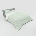 thumbnail image 3 of Ambesonne Floral Bedding Set 3 Pcs, Ivy Branch and Flowers, Twin, White Grey Yellow Green, 3 of 3