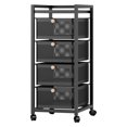 thumbnail image 2 of Andvari Slim Rolling Storage Cart with Pull-Out Basket, Metal Wire Shelf for Kitchen Vegetables, 2 of 11