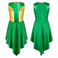 thumbnail image 2 of iiniim Big Girls Sleeveless Lyrical Praise Dance Dress Green 6, 2 of 7