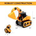 thumbnail image 3 of Kids toy for 3-5 years old Construction Take Apart Trucks Learning Toys, Drill - Dump Truck, Bulldozer Truck & Digger Toy, with Drill Included, Great Gift for Toddlers, 3 of 8