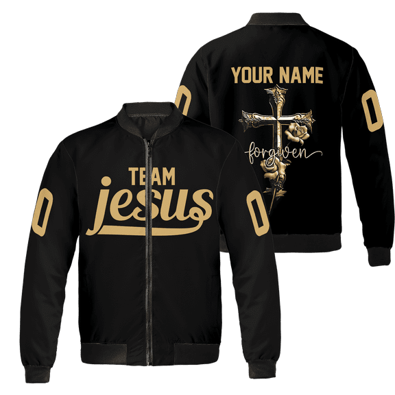 Lotusprinthandmade Personalized Team Jesus Christian All-over Print Bomber Jacket S-5XL Multicolor (S)