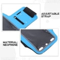 thumbnail image 4 of Sac à Bras en Néoprène Bleu pour Téléphone Intelligent avec Fonction Écran Tactile Sangle Réglable pour Course et Sports Extérieurs 5.5 Pouces, 4 of 8