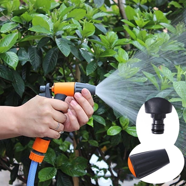 pstuiky Boquilla para manguera de jardín boquilla rociadora de agarre boquilla de agua de alta presión con 4 patrones para regar el jardín y lavar el coche.