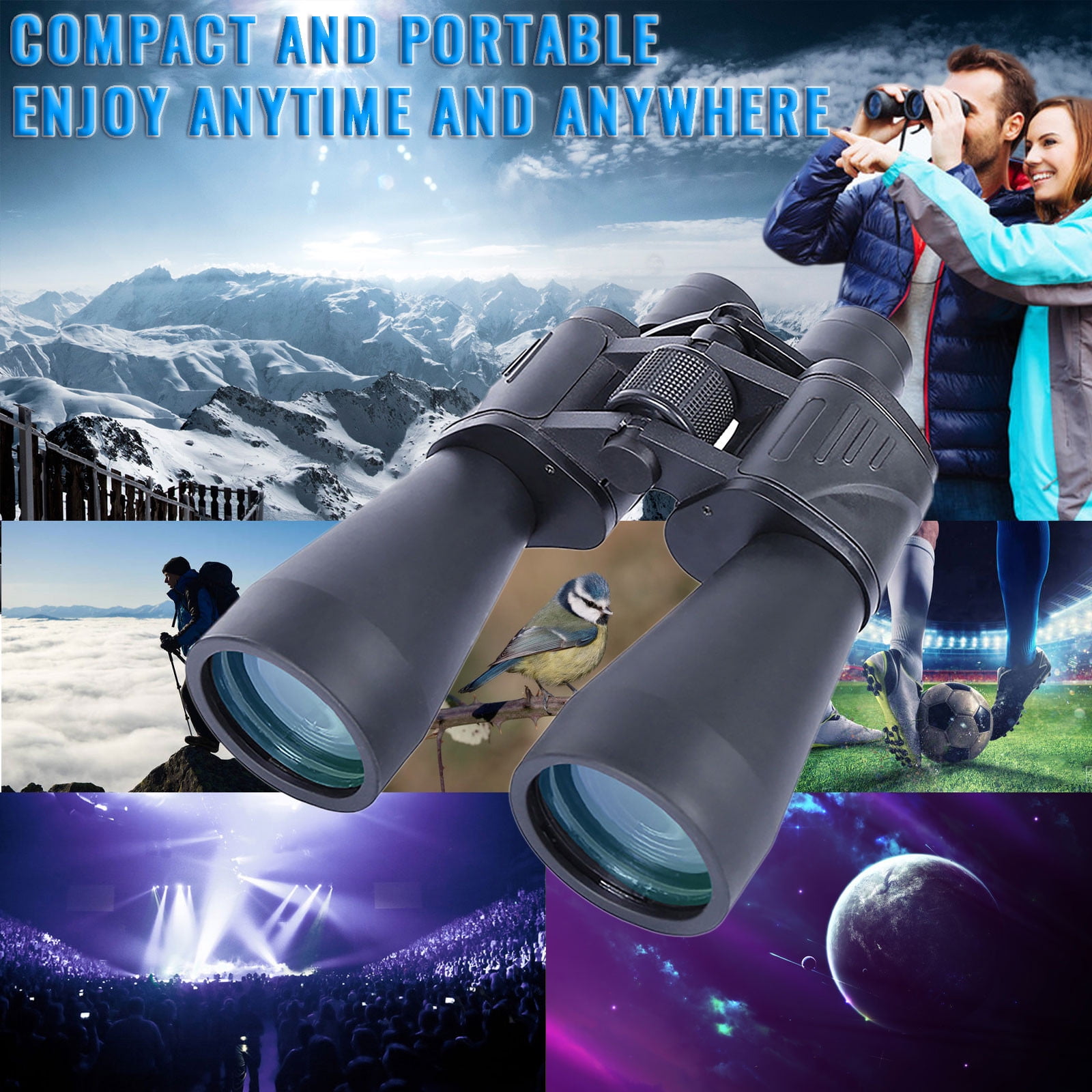 CxhicLuv Adult HD Binoculars, High Magnification, Anti-Slip, Compact, Tripod-Ready Telescope  Ideal for Bird Watching, Concerts, Perfect for Outdoor Lovers, Sports Fans