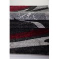 thumbnail image 5 of Spirals Abstract Pattern Area Rug Carpet in Red Grey Black, 3x5 (2'7" x 4'11", 80cm x 150cm), 5 of 5