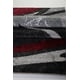 Tapis à Motif Abstrait en Spirales de Couleur Rouge Gris Noir, 3x5 (2'7" x 4'11", 80cm x 150cm) – image 5 sur 5