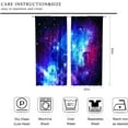 thumbnail image 4 of Galaxy Outer Space Nebula Curtains (2 Panels 42 x 63 Inch) Blue Rod Pocket Universe Planets Boys Fantasy Starry Black Art Printed Living Room Bedroom Window Drapes Treatment Fabric WW-CLLE, 4 of 6
