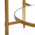 thumbnail image 5 of Cortesi Home Johan Square Glass End Table with Mirror Shelf, Gold Metal Frame, 5 of 9
