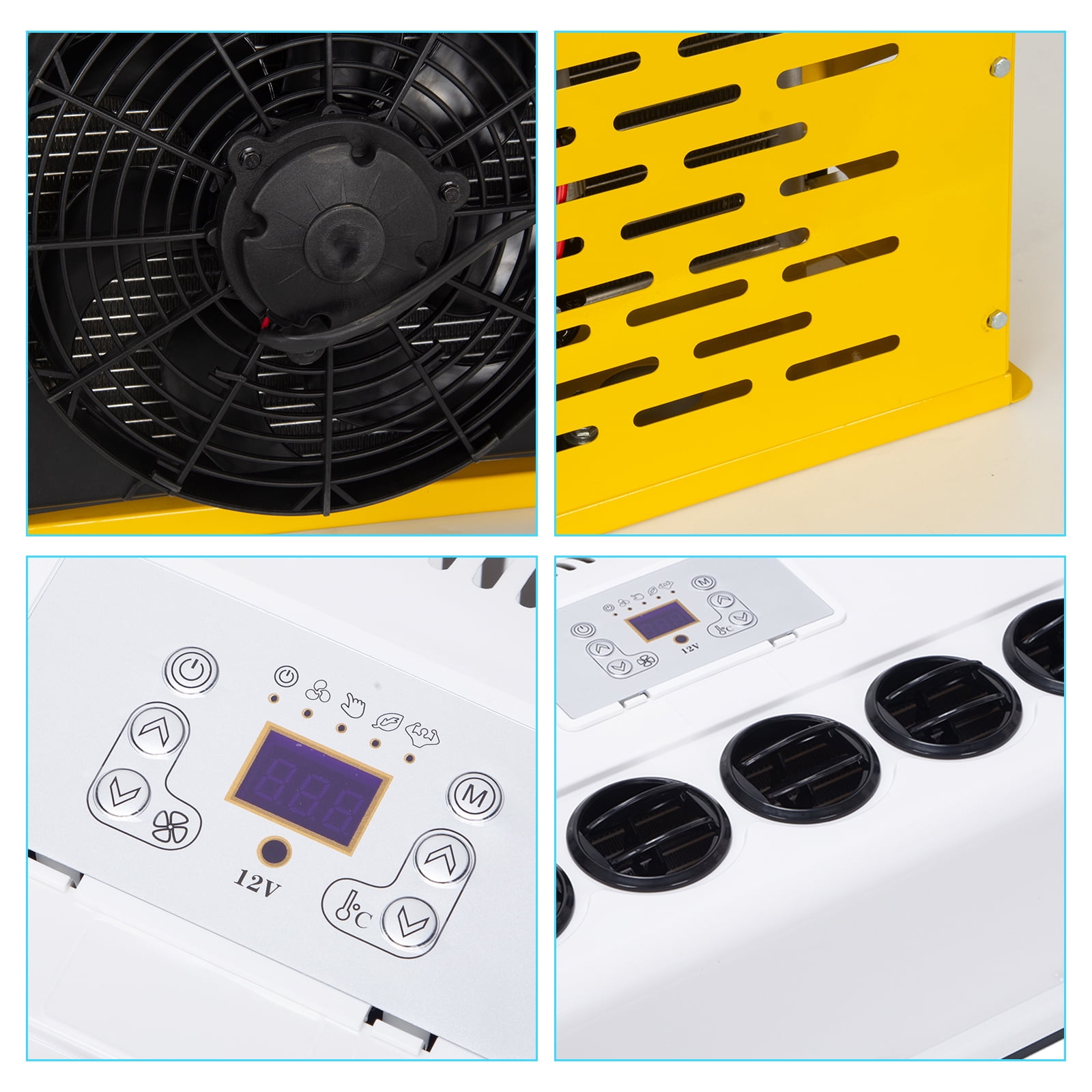 12V Split A/C 12000 BTU Truck Air Conditioner for RV Caravan Trailer Bus