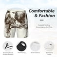 thumbnail image 3 of Rateoe Cow 1 Pattern Men’s Swim Shorts with Compression Liner – Double-Layered Quick-Dry Swimwear, Comfortable & Stretchy Beach Shorts-XX-Large, 3 of 6