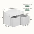 thumbnail image 5 of Evolur Playthings Storage Bench, White, 5 of 7