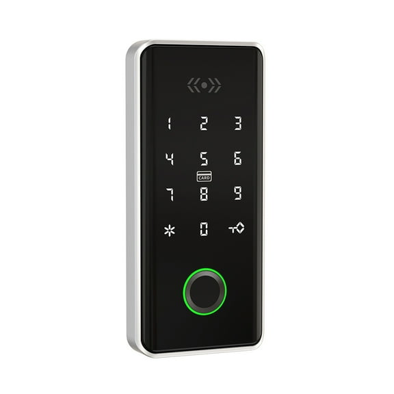 Card Reader Access Control, Card Reader Keypad Door Entry Fingerprint Touch Screen Door Keypad Security Access System for Home for Security (silvery)