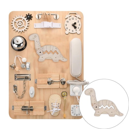 Busy Board Montessori Toy Basic Life Skills Travel Toy for Kids Boys C
