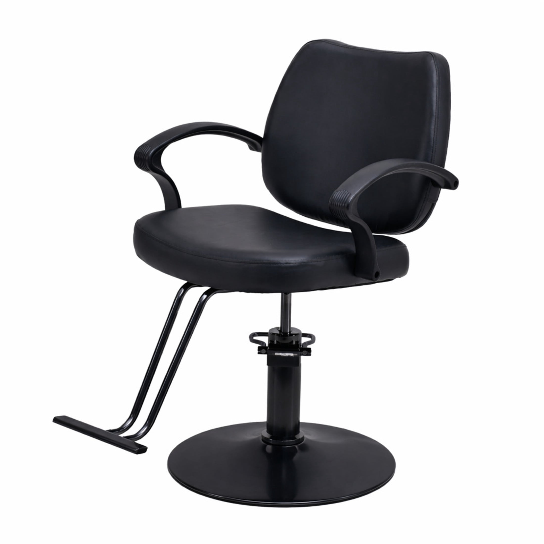 Noble House Hydraulic Barber Styling Chair, Adjustable Height, PU Upholstery, Black
