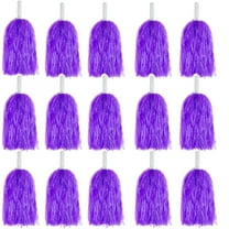15Pcs Cheerleading Pom Poms Plastic Cheerleader Pom Poms for Sports Squads Dancing Party Football Basketball Spirit Sports Stage Performance Celebration (Purple)