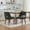 Black, variant on CQSXDA Fabric Upholstered Wooden Dining Chairs Set of 2, Cozy Farmhouse Style for Kitchen and Dining Room Décor