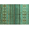 thumbnail image 1 of Ahgly Company Indoor Rectangle Abstract Turquoise Blue Contemporary Area Rugs, 6' x 9', 1 of 4