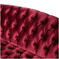 thumbnail image 3 of FFH 73" Velvet Lounge Sofa, 3 Seater Couch with Curved Wooden Legs for Living Room, Wine Red, 3 of 5