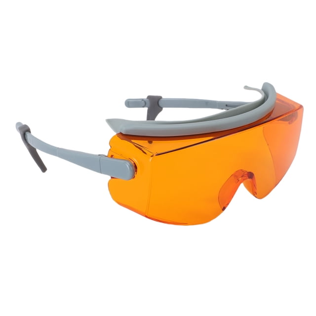 Rays Blocking Glasses, All Round Guard 190nm-500nm OD5+ Adjustable Angle Lightweight Glasses Comfortable Wear for Optical Marking
