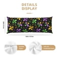 thumbnail image 3 of Lsque Mardi Gras Carnival4 Body Pillow Case Cover,Ultra-Soft Microfiber Bed Pillow Cases 20x54 inches,Elegant Bedding,Breathable Durable Pillow Cover with Envelope Closure, 3 of 8