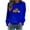 Blue, variant on LYXSSBYX Sweatshirts for Women Loose Fit Fashion Women Comfortable Casual Squash Letter Printed Pullover Round-Neck Long Sleeve T-Shirt Blouse Tops