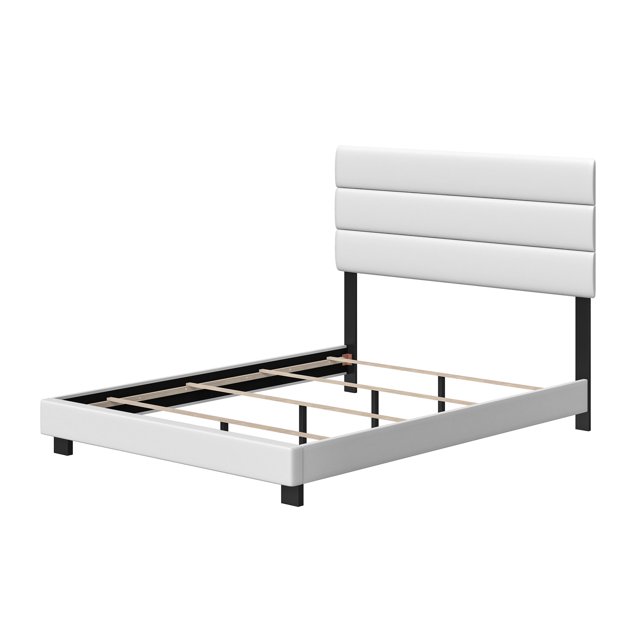 Boyd Sleep Grand Size Rembourré Napoli Matelas Plate-Forme Lit Cadre, Blanc