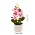 thumbnail image 3 of LEHOZIHEQ Artificial Orchid Flower, Faux Phalaenopsis Flower Arrangement Bonsai, for Office Home Wedding Party Indoor Decor, 3 of 6