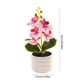 thumbnail image 3 of Bonsái Phalaenopsis Artificial | Arreglo floral de seda | Planta en maceta de plástico realista Rose Red | Ramas flexibles y moldeables | Centro de mesa para bodas de oficina en casa sin, 3 of 6