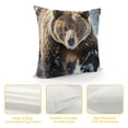 thumbnail image 4 of Orinice Bear Snow Wildlife Graphic Decorative Cushion Throw Pillow Cover for Home Living Room Bedroom Winter Square 1PC 12x12in, 4 of 5