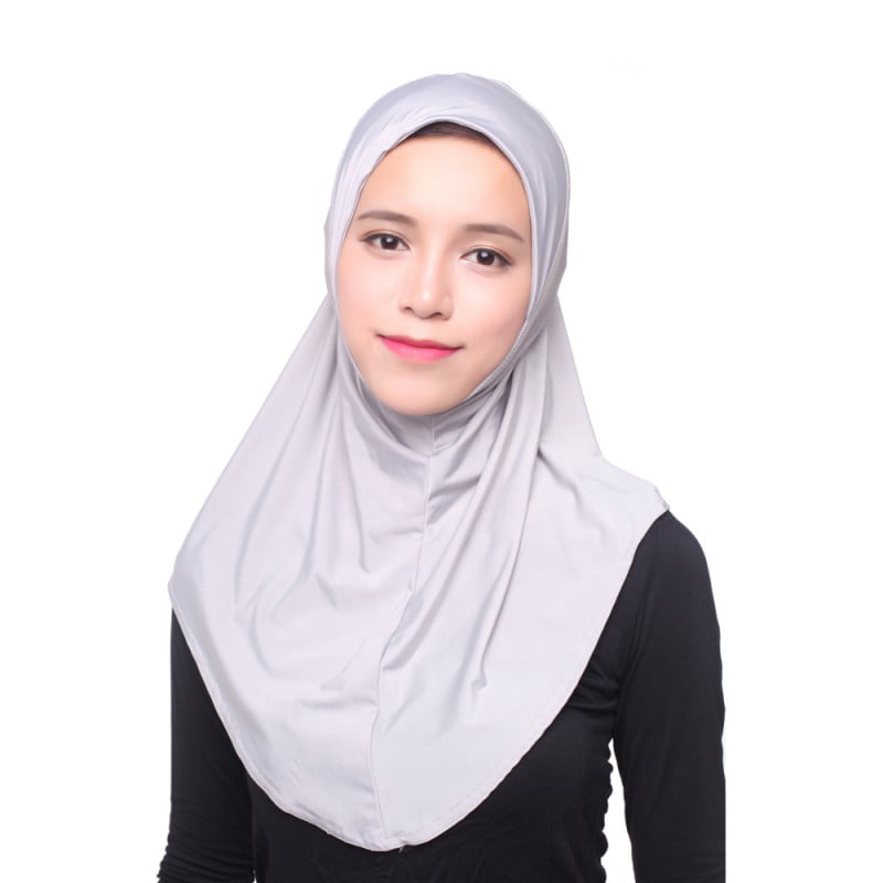 Muslim Islamic Women Wrap Scarf Amira Shawl Rose Hat Headwear Cap Cover Hijab