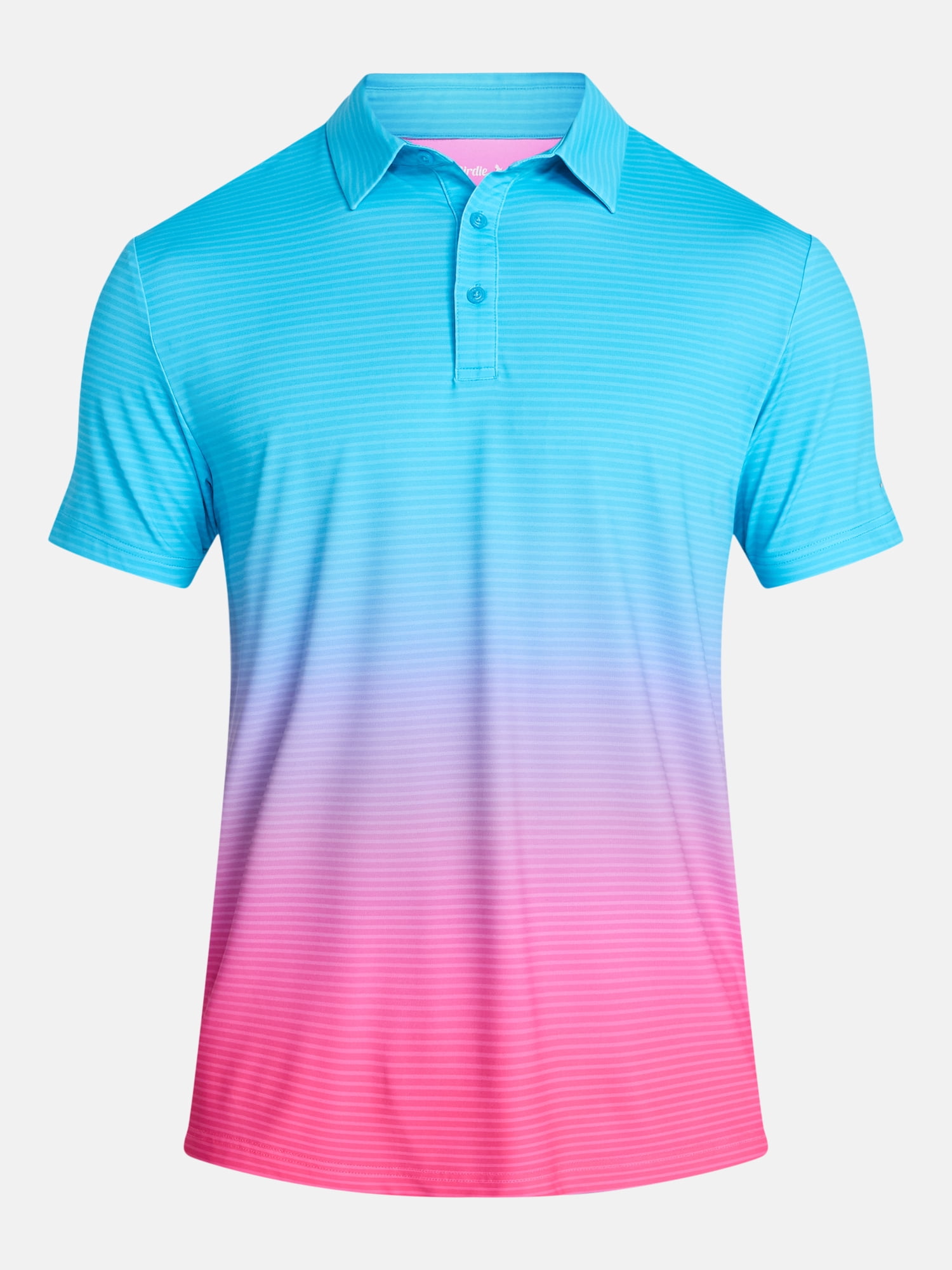 Birdie Bound Men's& Big & Tall Men's Ombre Stripe Polo Shirt with Short Sleeves, Sizes XS-4XLT