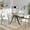 White, variant on KATBOC 5-Piece Dining Set, 38.9in Round Glass Table with 4 Velvet Chairs, Modern Minimalist Kitchen Dining Set for Small Space, Office, Living Room, GoldWhite2