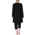 thumbnail image 6 of HNMKIU Swimming Suits for Women Plus Size Full Coverage Loose Fit Long Sleeve Swim Dress with Hood and Pants Womens Swimwear 01_Black，XXXL, 6 of 7