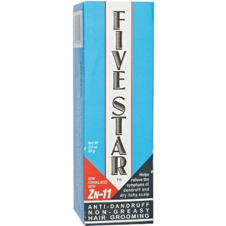 Sulfur8 Five Star Anti Dandruff Non Greasy Hair Grooming, 3.5 oz (Pack of