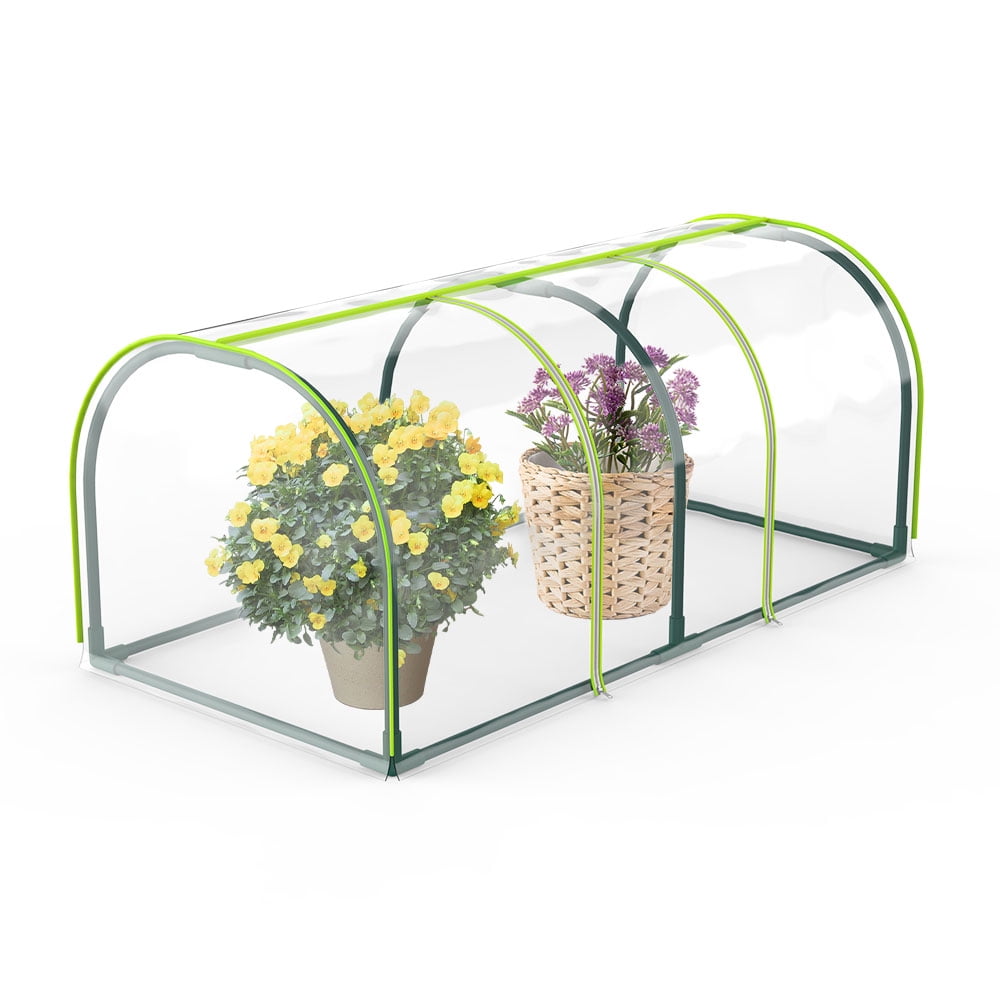 Melo-bell Planting Greenhouse PVC,Outdoor Gardening Hot House with Mini Household Plant Greenhouse Cover for Growing Vegetables Flowers and Seedlings Without Iron Stand